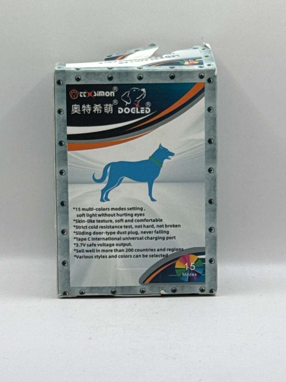Dogled TTSimon LED Pet Collar Size S USB Rechargeable 15 Modes